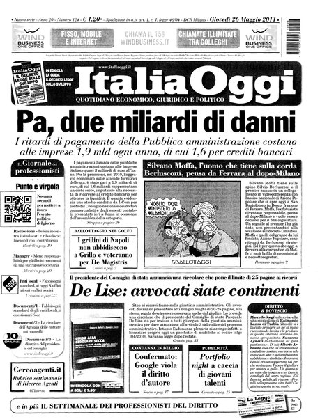 Italia oggi : quotidiano di economia finanza e politica